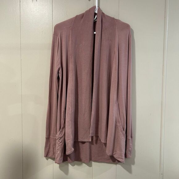 Athleta Mauve Open Front Cardigan Size XS | Lightweight Lounge Wrap Sweater - Picture 1 of 4